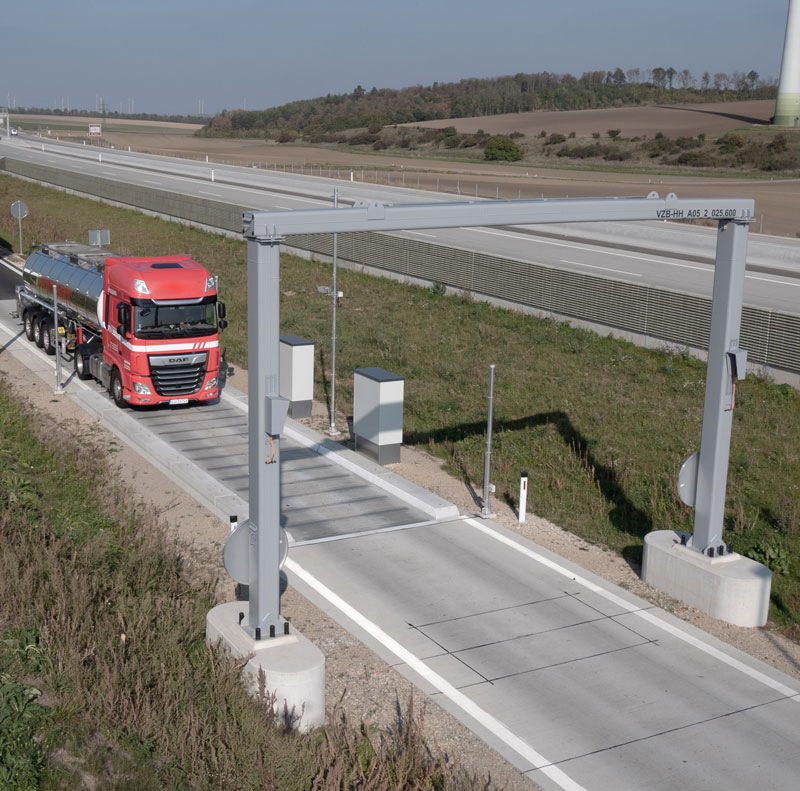 Straßenfahrzeugwaage zur dynamischen Überprüfung von überladenen Fahrzeugen